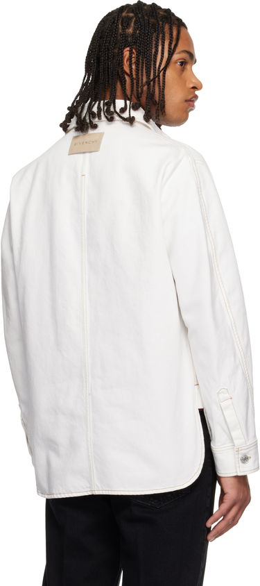 Яке Givenchy Couture Seam Overshirt Бяло | BM615W516T100, 2