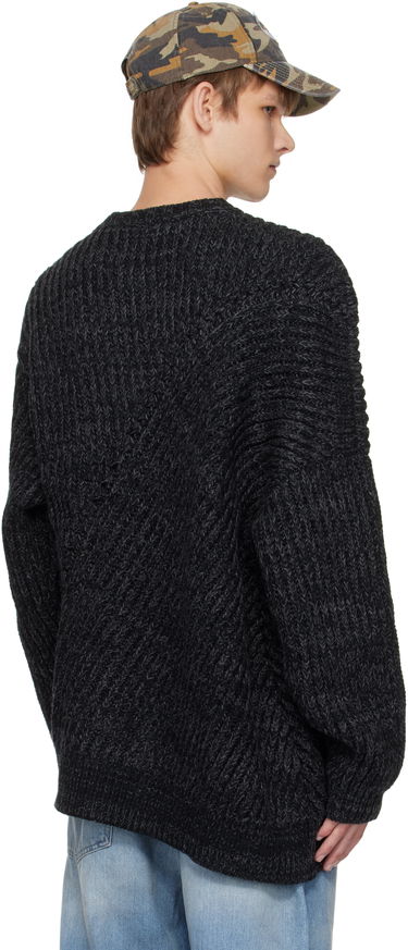 Пуловер Martine Rose Martine Rose Engineered Fisherman Rib Sweater Черно | 971YA03053, 2