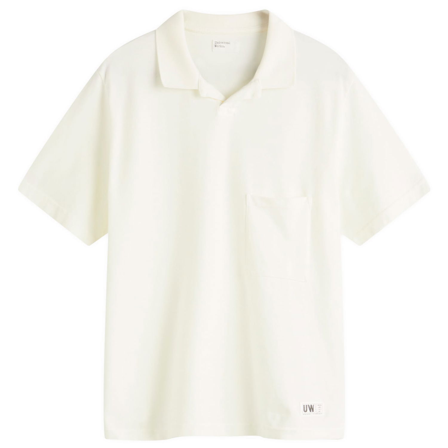 Поло тениска Universal Works Universal Works Pique Vacation Polo, Size Large Бяло | 32633-ECR, 0