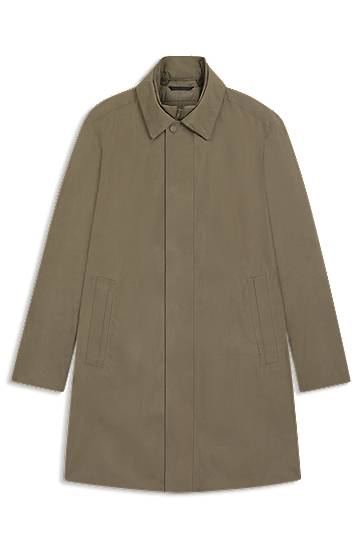 waterproof coat with detachable bib