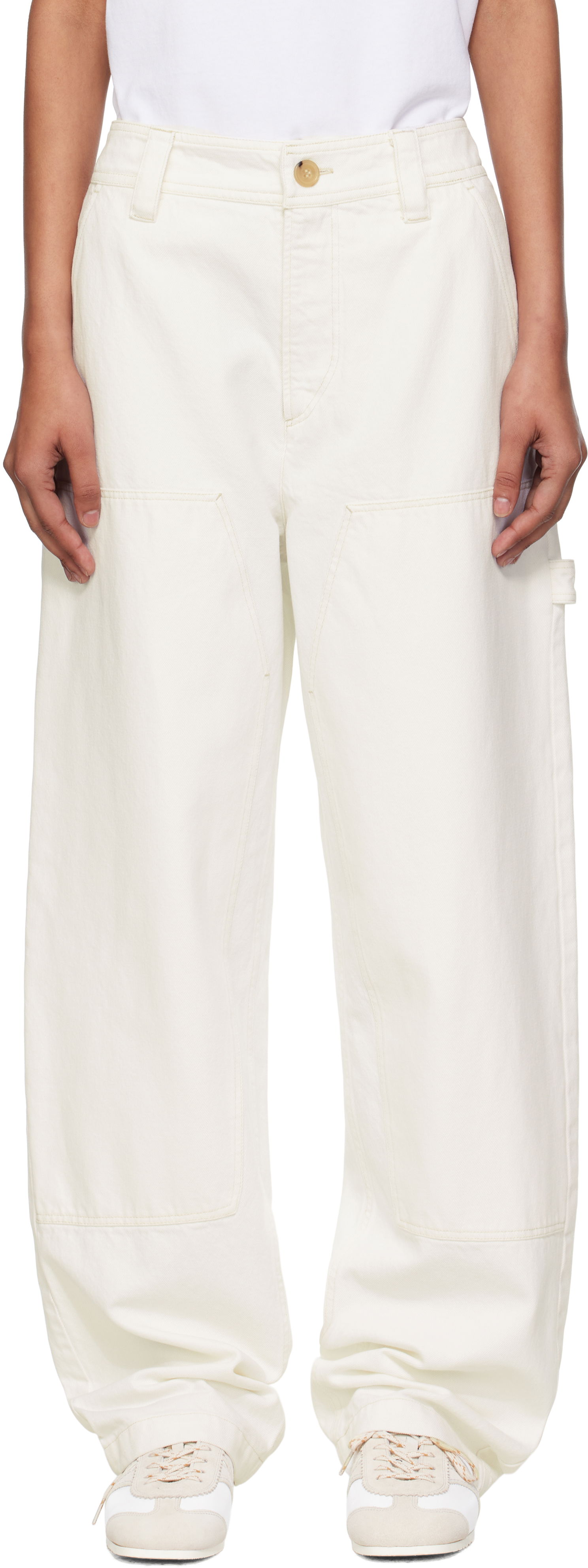 Карго панталони A.P.C. A.P.C. Gustav Carpenter Pants Бяло | COGZV-M08484, 0