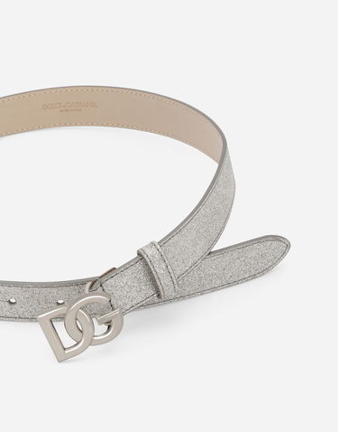 Колани Dolce & Gabbana Dolce & Gabbana Glittery Fabric Belt Металик | EE0068AF22080998, 3