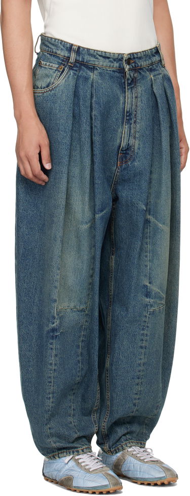 Дънки HED MAYNER Hed Mayner Pleated Denim Jeans Синьо | HMMB67030A-HB251, 1