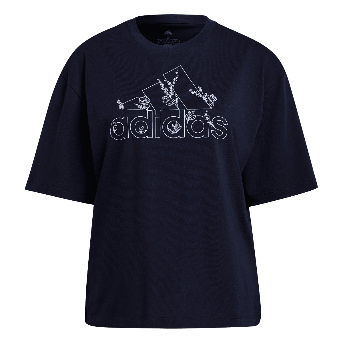 Тениска adidas Originals Soft Floral Graphic T-Shirt Тъмно синьо | H14711, 0