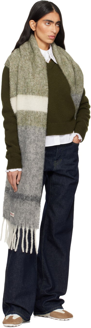 Шал Marni Alpaca Striped Fringe Scarf Многоцветен | SCMC0139Y0 UAW053, 2