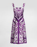 Dolce & Gabbana Majolica Print Silk Twill Dress