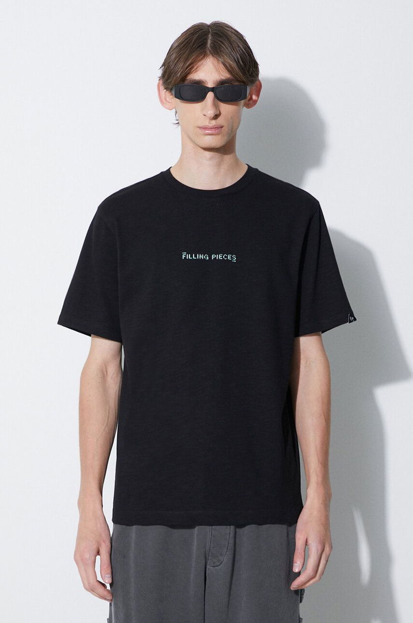 Тениска Filling Pieces Pieces Carabiner T-Shirt Черно | 74417051861