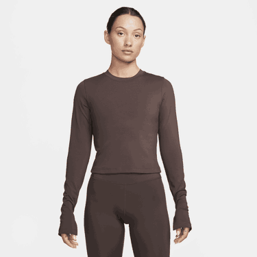 Тениска Nike Fitted Dri-FIT Long Sleeve Top Кафяво | FQ2148-237, 3