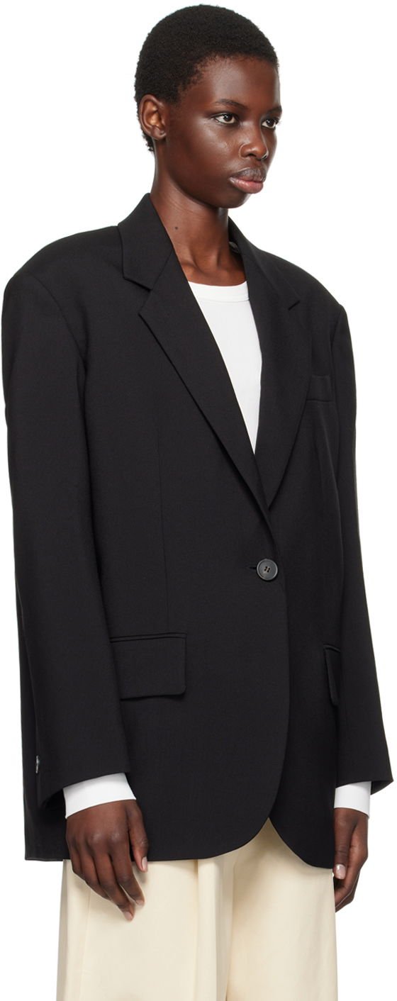 Яке Max Mara Weekend Max Mara Oversized Wool Blazer Черно | 2425046071600, 1