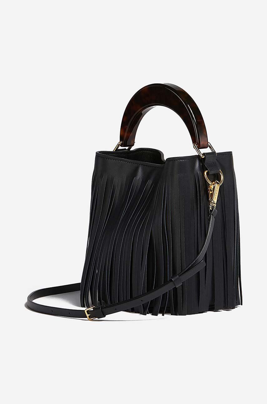Дамска чанта Marni Fringed Leather Handbag Черно | SCMPU09TL9.LV589.ZO280, 1