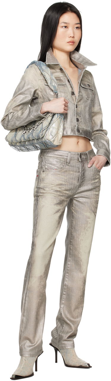 Дънки Diesel Metallic Denim Crop Jacket Металик | A14796 0CBCZ DE-SLIMMY-S1 VESTE, 3