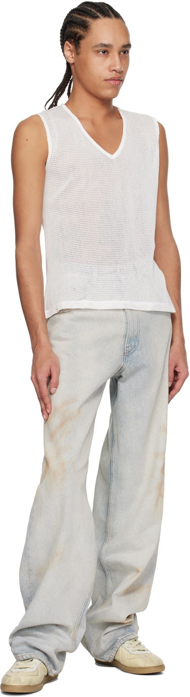 Потник Maison Margiela MM6 Maison Margiela V-Neck Tank Top Бяло | SH2NL0008 M20111, 3