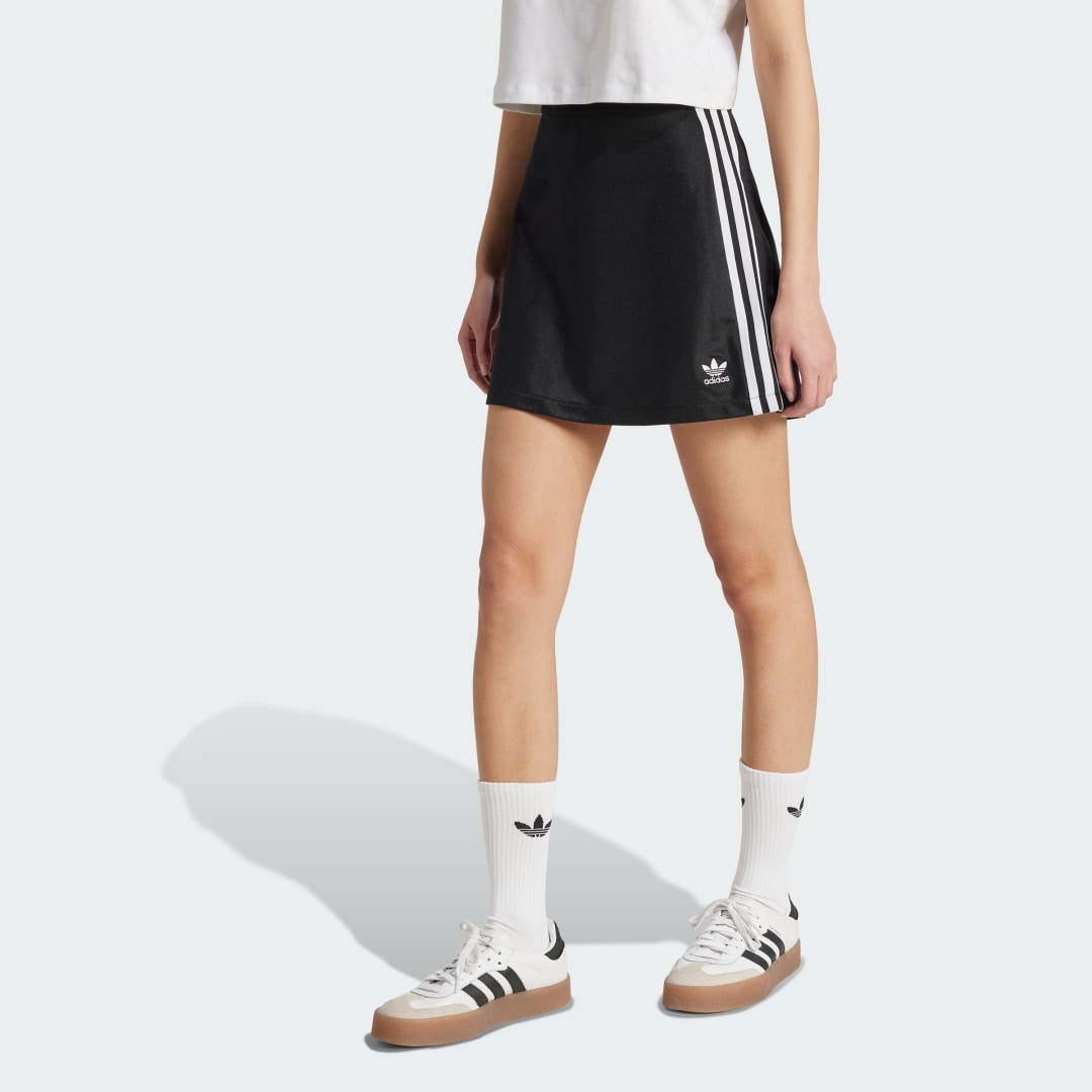 Пола adidas Performance Adicolor 3-Stripes Mini Skirt Черно | JD0281, 0