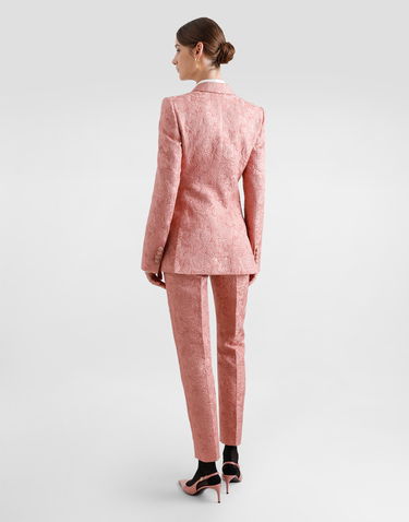 Панталони Dolce & Gabbana Dolce & Gabbana Tailored Quilted Floral Jacquard Pants Розово | FTAM2THJMQKF0473, 2