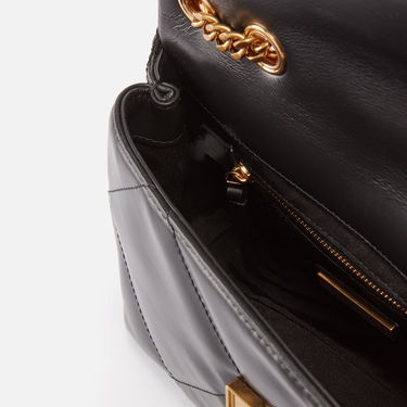 Чанта през рамо Tory Burch Small Convertible Quilted Leather Shoulder Bag Черно | 154706-001, 2