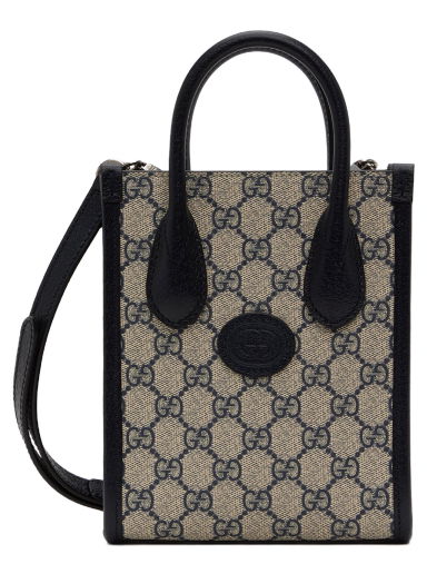 Голяма пазарска чанта Gucci Mini Interlocking G Tote Bag Бежово | 671623 K9GSN