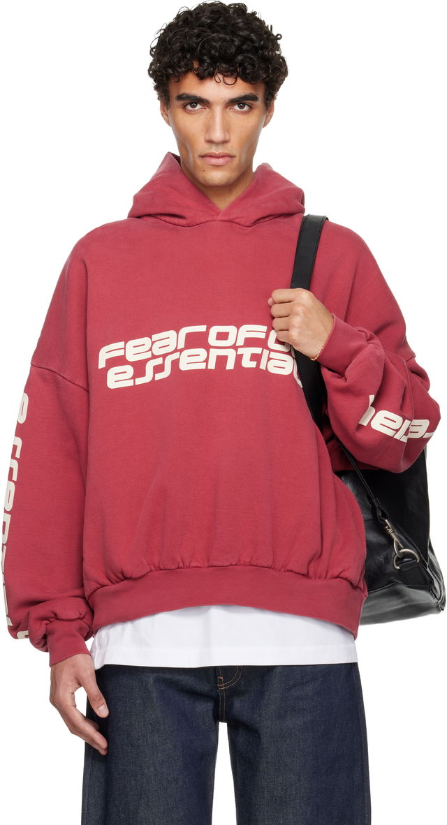 ESSENTIALS Holiday Cropped Relaxed Hoodie