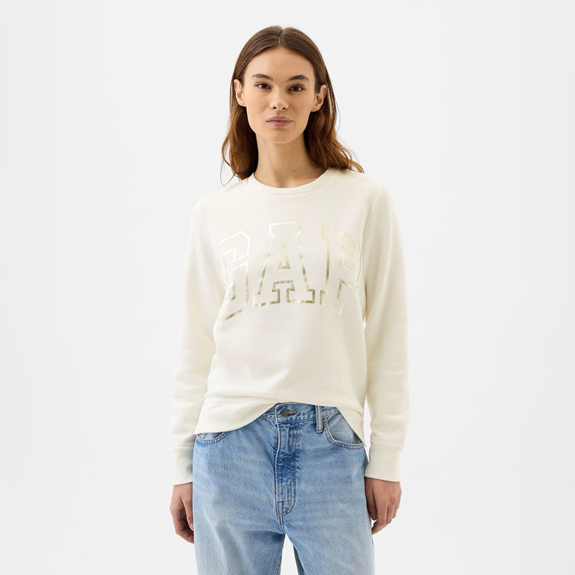 Суитчър GAP Logo Sweatshirt New Off White Бежово | 885265-01