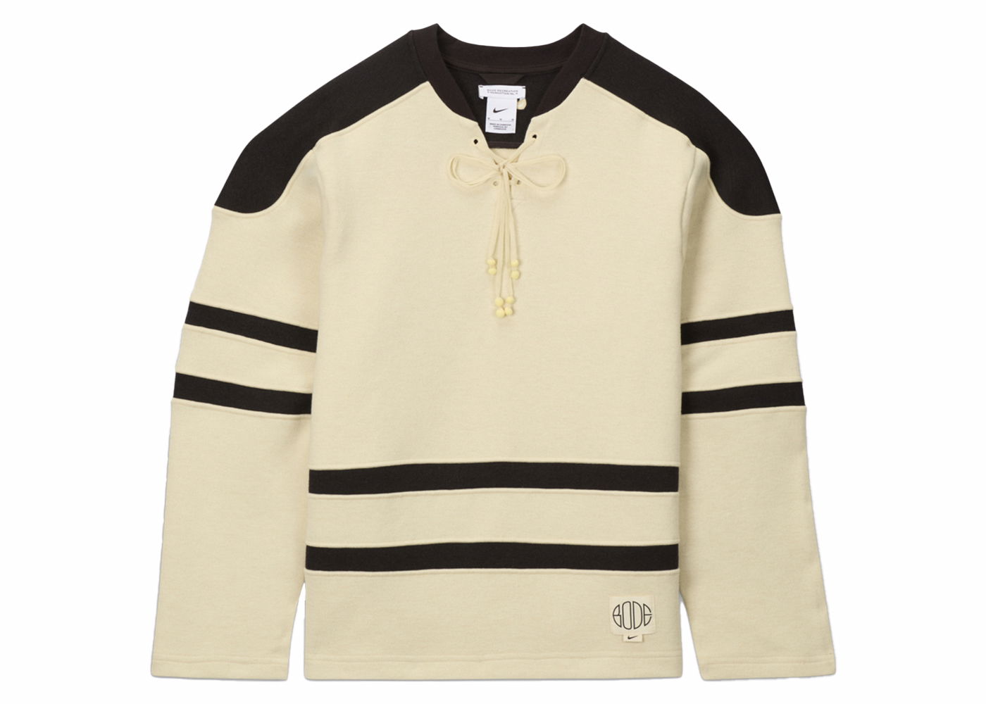 Пуловер Nike BODE x Lacing Knit Cream/Brown Бежово | FJ0217-125, 1