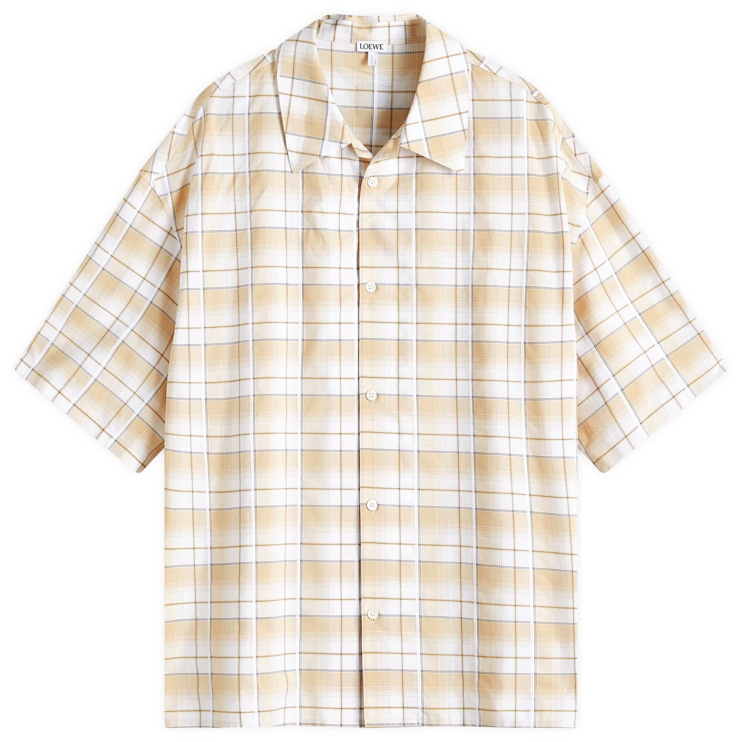 Риза Loewe Short Sleeve Check Shirt Бежово | H526Y05X67-1090, 0