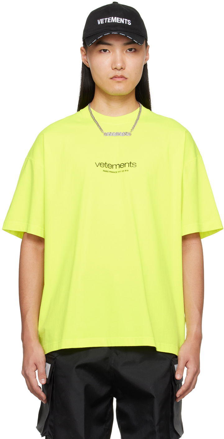 Тениска VETEMENTS Bonded T-Shirt Жълто | UE64TR150Y