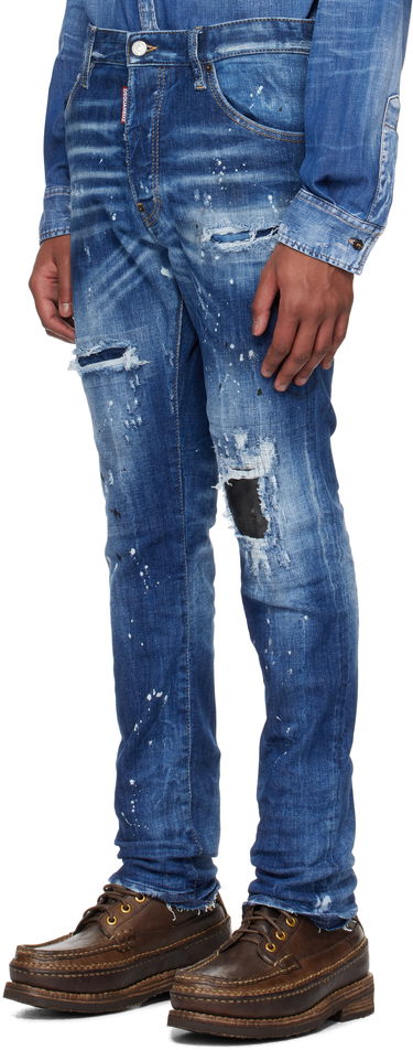 Дънки DSQUARED2 Dsquared2 Cool Guy Ripped Wash Jeans Синьо | S74LB1635_S30872, 3
