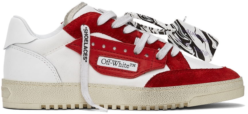 Кецове и обувки Off-White Low Vulcanized 5.0 Sneakers Червено | OMIA227F21FAB0010129, 0