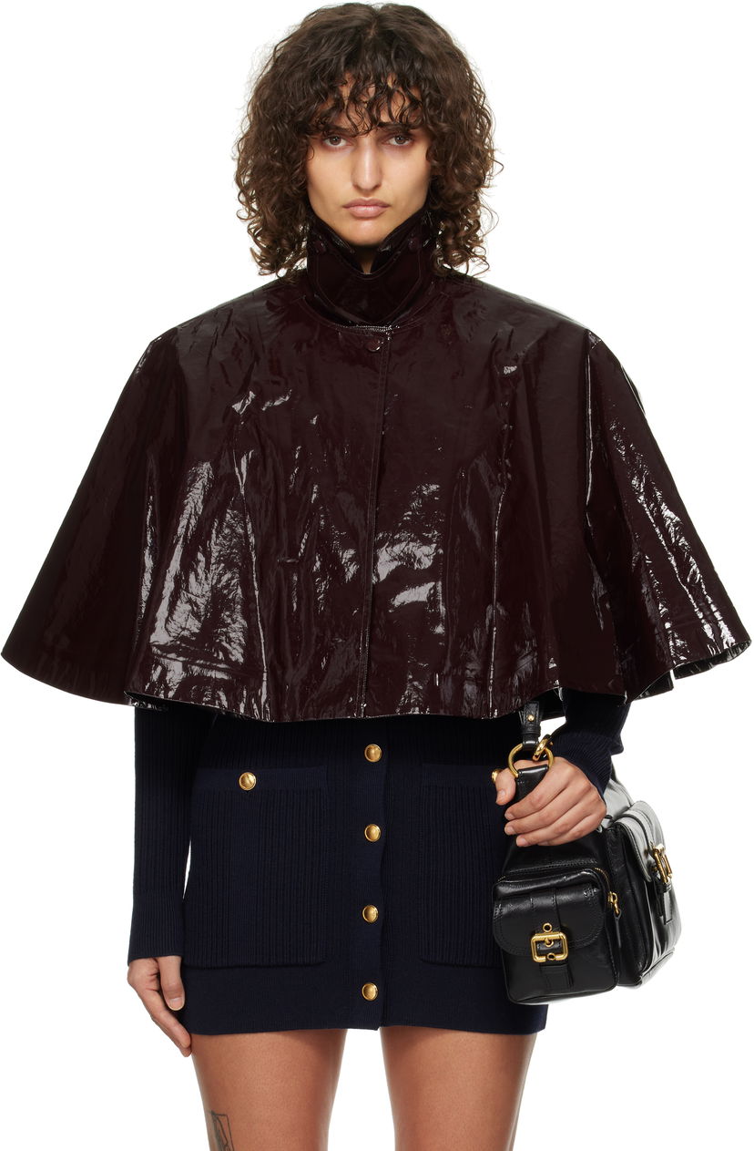 Яке CHLOÉ Short Cape Jacket Кафяво | CH24WMA58145