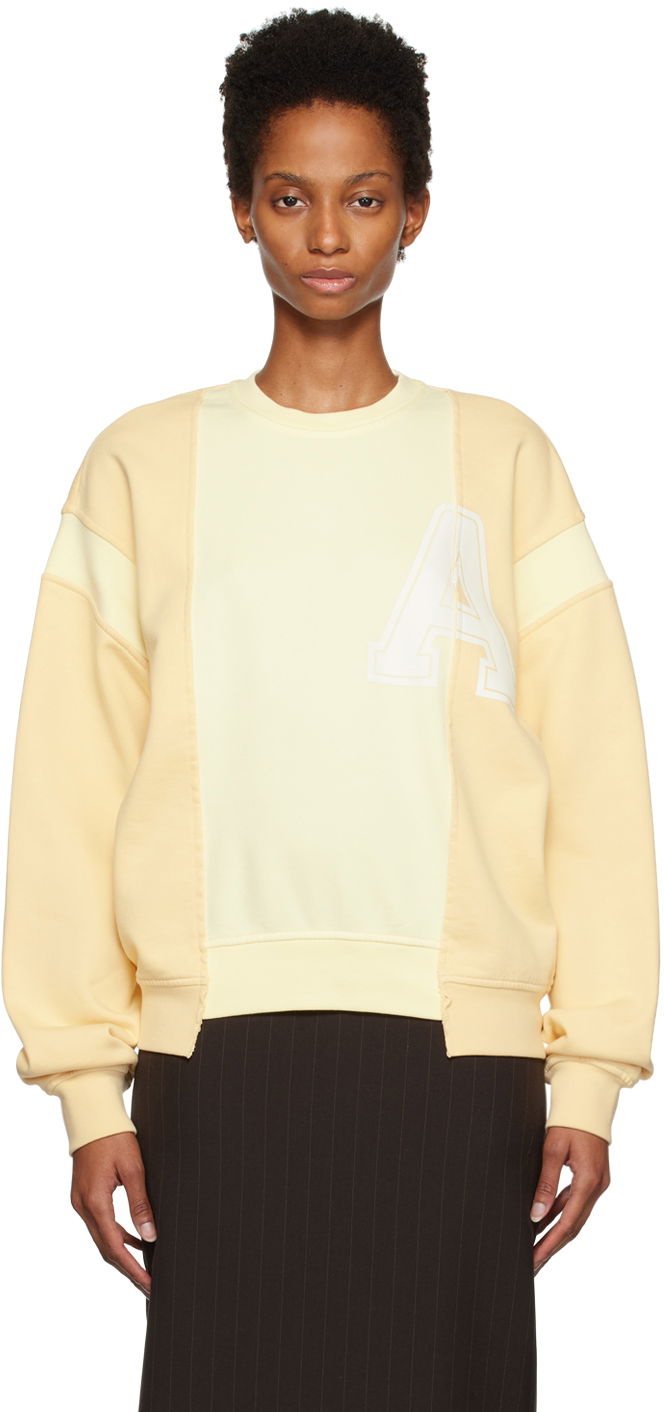 Пуловер Ambush Varsity Patchwork Sweatshirt Жълто | BWBA016F22FLE0011702