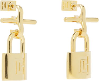 Обеци Balmain Pulse Padlock Drop Earrings Жълто | FN0XK555MBRA, 1