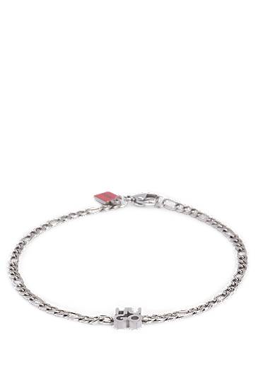 Гривна BOSS Chain bracelet with stacked-logo plaque Металик | 50552597, 0