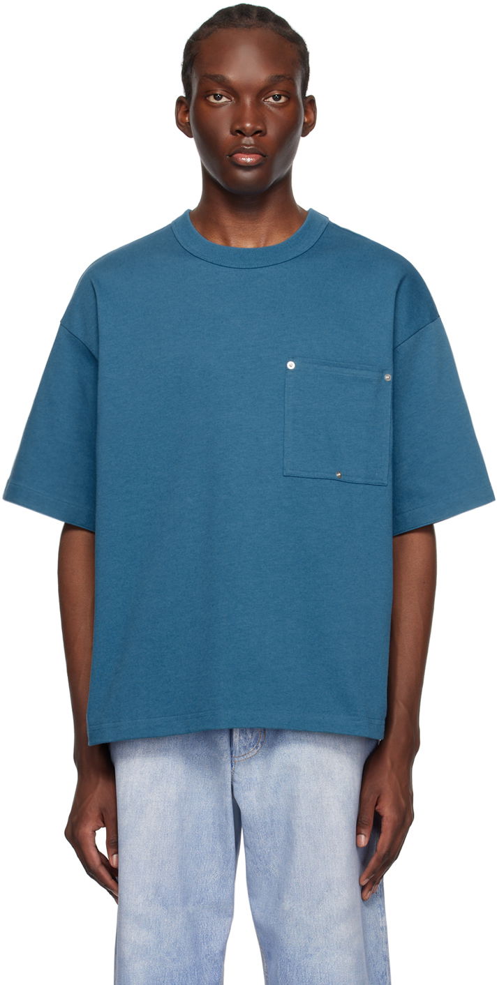 Тениска Bottega Veneta Relaxed-Fit T-Shirt Синьо | 745093 VKLZ0, 0