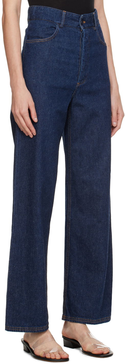 Дънки Baserange High-Waisted Wide Leg Jeans Тъмно синьо | TRNA-CO-SP24, 1