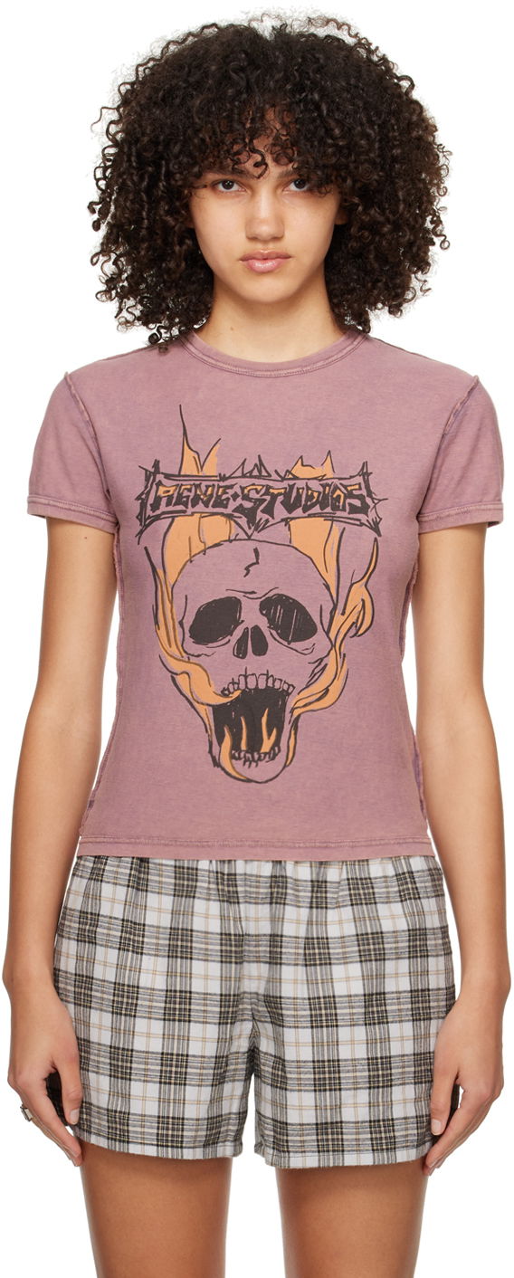 Тениска Acne Studios Faded T-Shirt Розово | AL0401-, 0