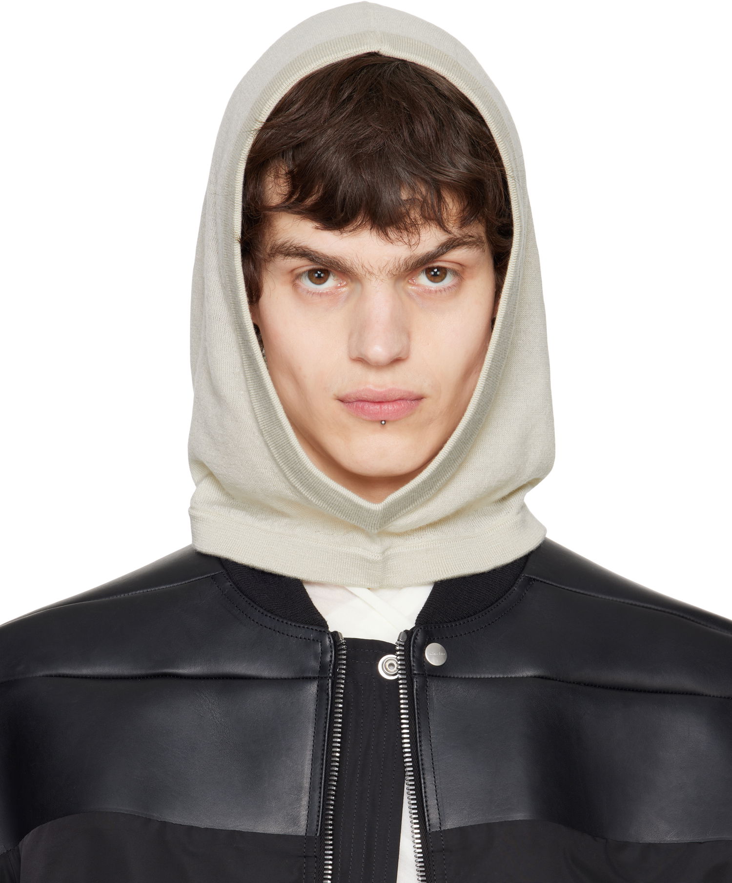 Суитчър Rick Owens Rick Owens Hollywood Cashmere Hood Бежово | RU01E5481 WS, 0