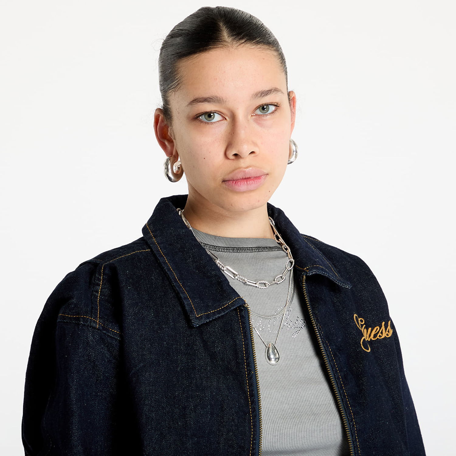 Яке бомбър GUESS Guess Originals Denim Bomber Jacket Тъмно синьо | W5RG44D4XY0-OGDR, 1