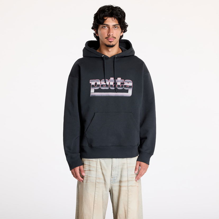 Суитчър Patta Metal Boxy Hooded Sweater UNISEX Moonless Night Черно | POC-AW24-2000-325-0299-086