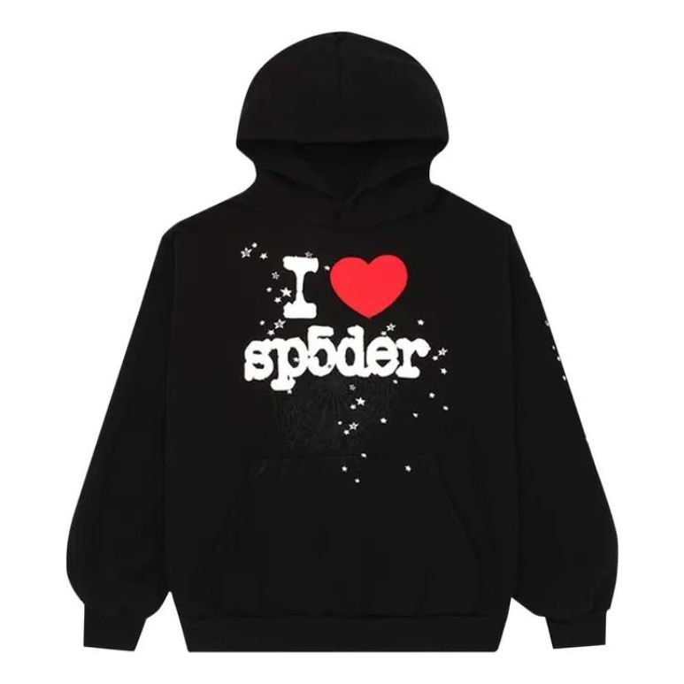 Суитчър Sp5der SP5DER I Heart SP5 Souvenir Hoodie Черно | SP5D0124, 0