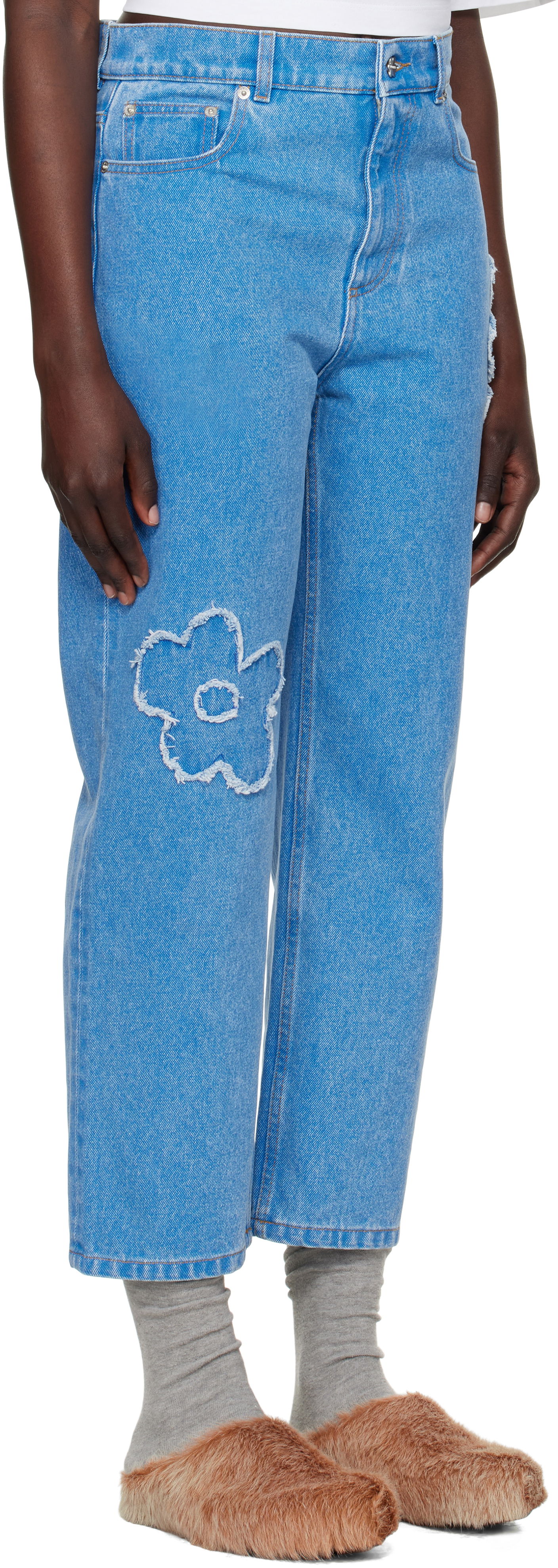 Дънки Marni Marni Boyfriend Jeans with Flower Appliqué Синьо | PAJD0425Q2 USCX34, 1