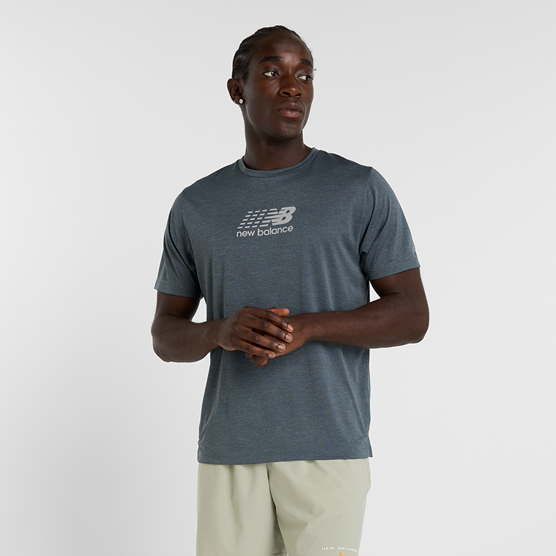Тениска New Balance Men's Grey T-Shirt MT51204 Сиво | NBMT51204GT, 0