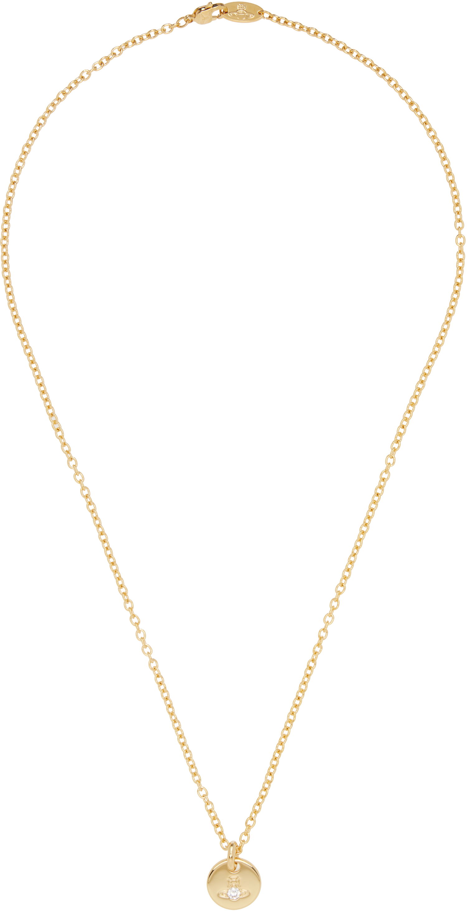 Колие Vivienne Westwood Lewis Orb Crystal Pendant Chain Necklace Жълто | 630203GW-02R102-, 0