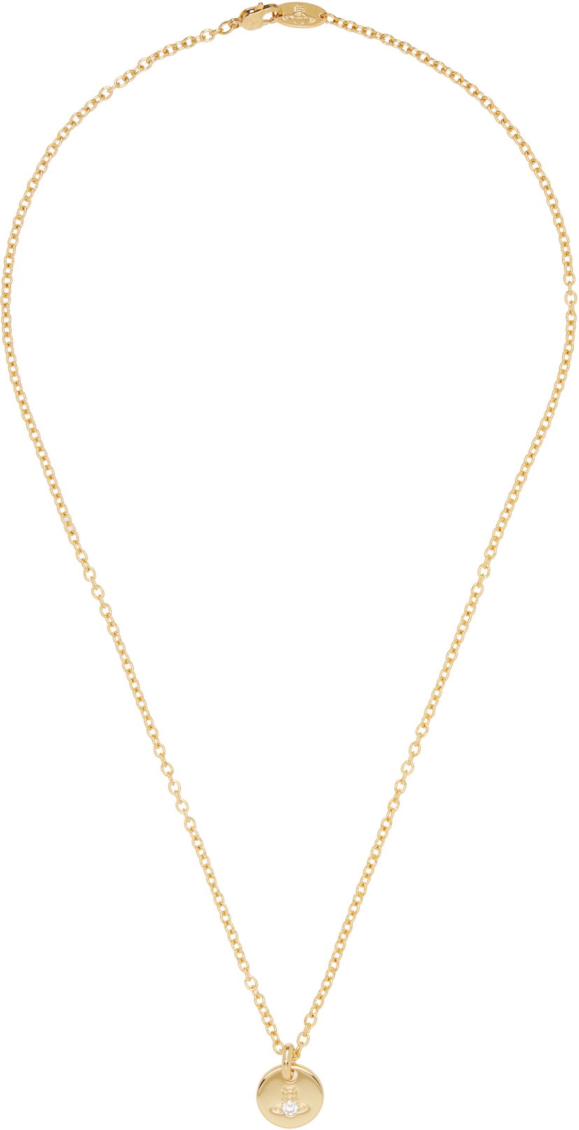Колие Vivienne Westwood Lewis Orb Crystal Pendant Chain Necklace Жълто | 630203GW-02R102-