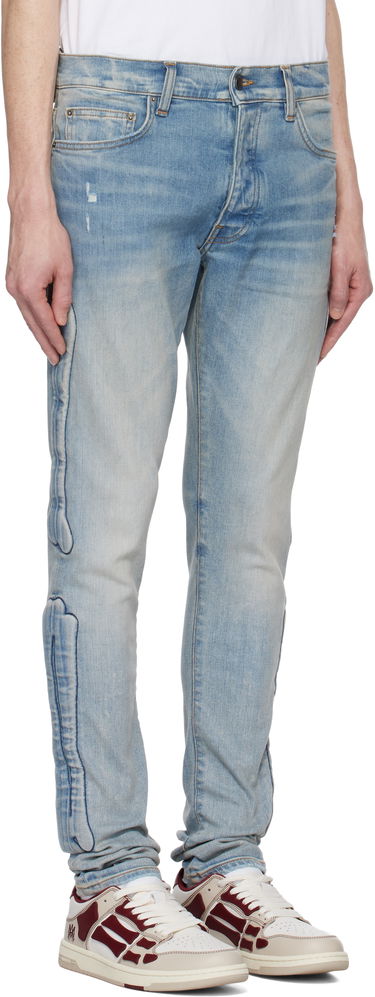 Дънки AMIRI AMIRI 3D Bones Skinny Jeans Синьо | AMDNSY1132, 1