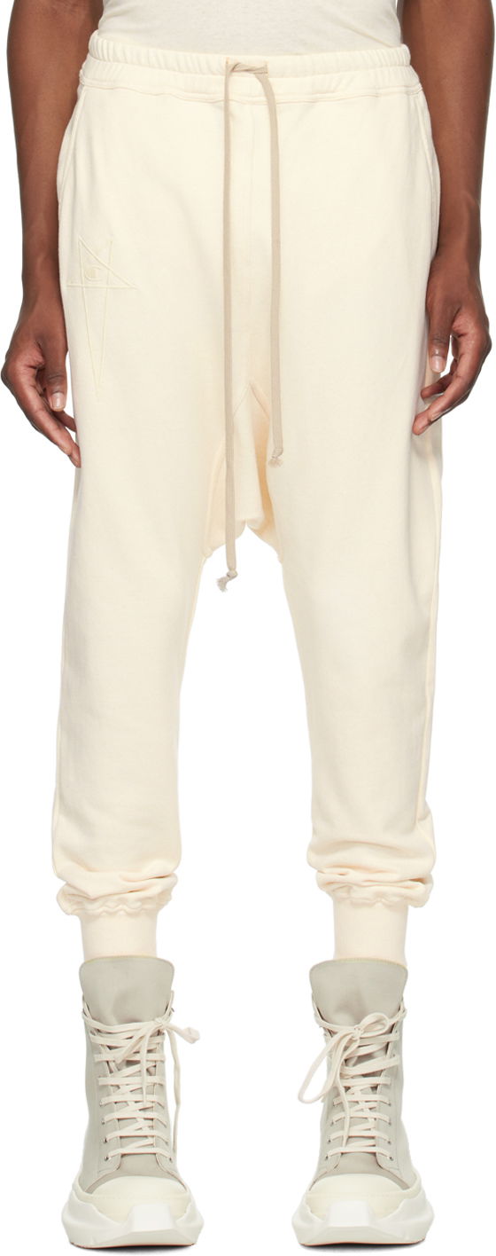 Спортни панталони Rick Owens Champion Edition Drop-Crotch Sweatpants Бежово | CM01D9245 CHFE