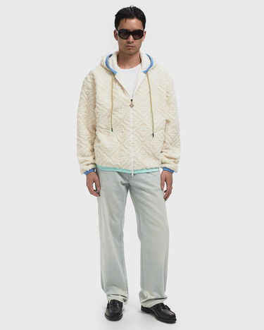Яке Casablanca Monogram Fleece Hooded Jacket Бяло | MPF25-JTP-373-01, 1