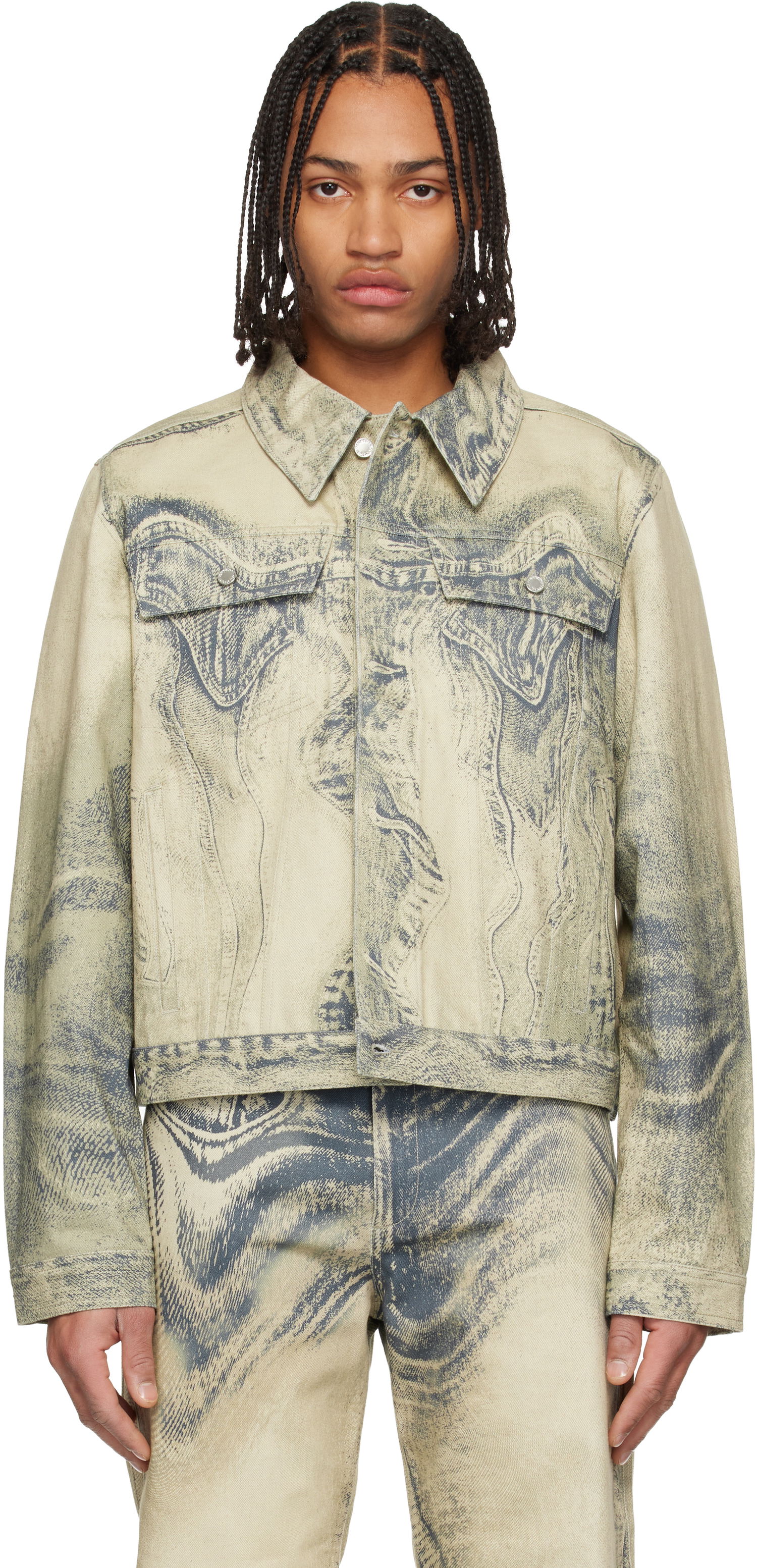 Яке Camper Distorted Print Denim Jacket Многоцветен | AU00005-011, 0