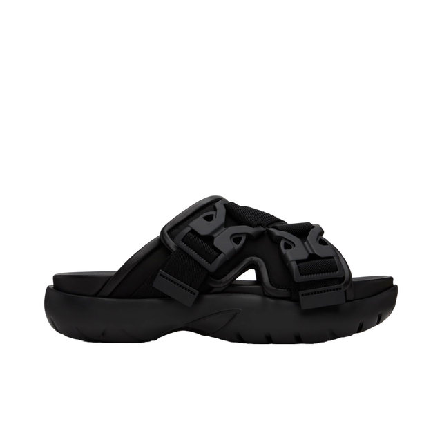 Snap Slide Sandals "Black"