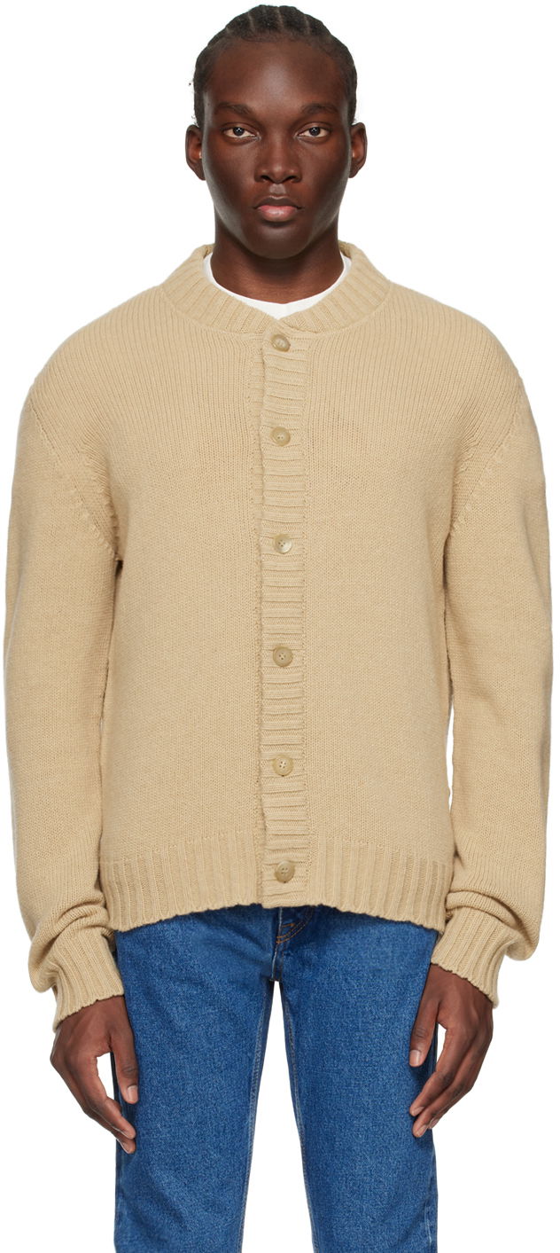 Пуловер Palm Angels Embroidered Cardigan Бежово | PMHB025C99KNI0016101, 0