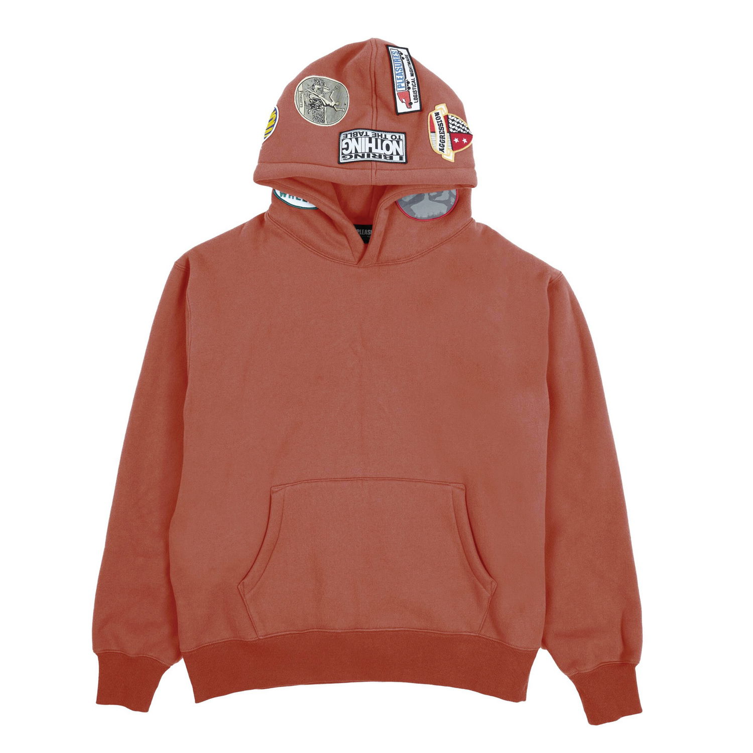 Суитчър Pleasures Worms Hoodie Кафяво | P23F022-RUST, 1