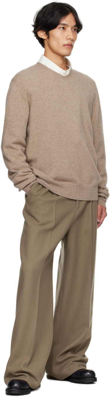 Пуловер The Row The Row Rod V-Neck Sweater Бежово | 1014-Y556, 2